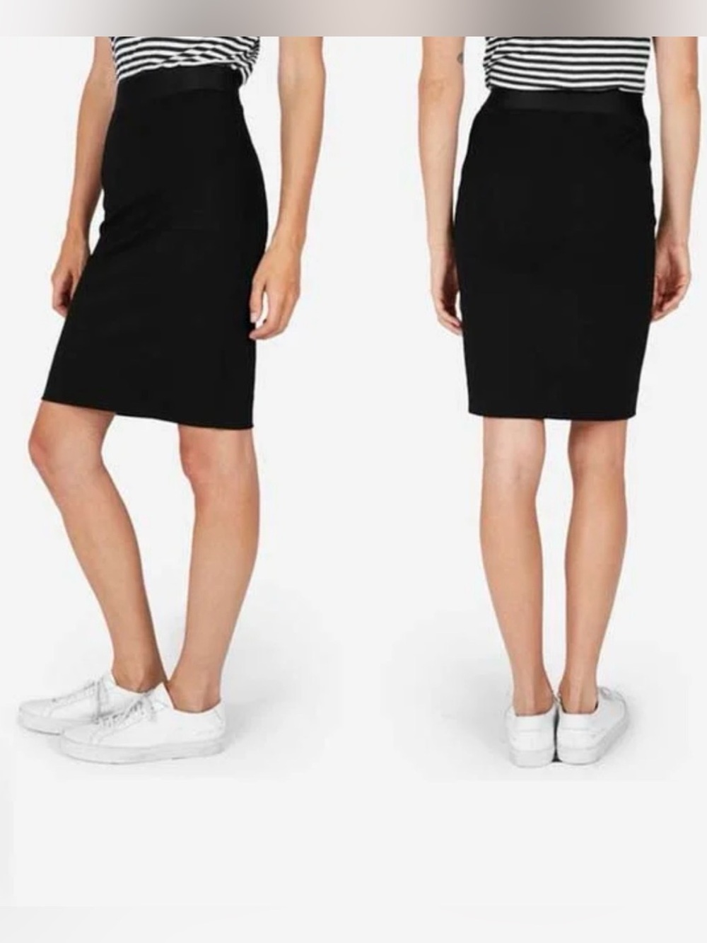 NWT Everlane Stretch Ponte Tube Skirt Black Size Medium